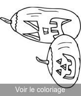 Coloriage 2 Citrouilles pour HALLOWEEN | Toupty.com