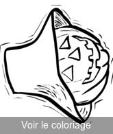 Coloriage Citrouille avec un chapeau | Toupty.com