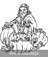 Coloriage Citrouille et lutin maléfique | Toupty.com