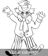 coloriage clown qui salue la foule