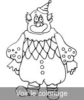 coloriage clown de toutes les couleurs