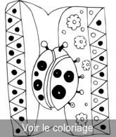 coloriage coccinelle artistique