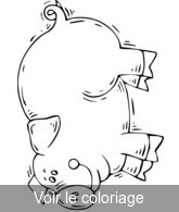 Coloriage Bon Gros Cochon | Toupty.com