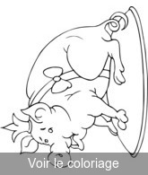 Coloriage Roi des Cochons | Toupty.com