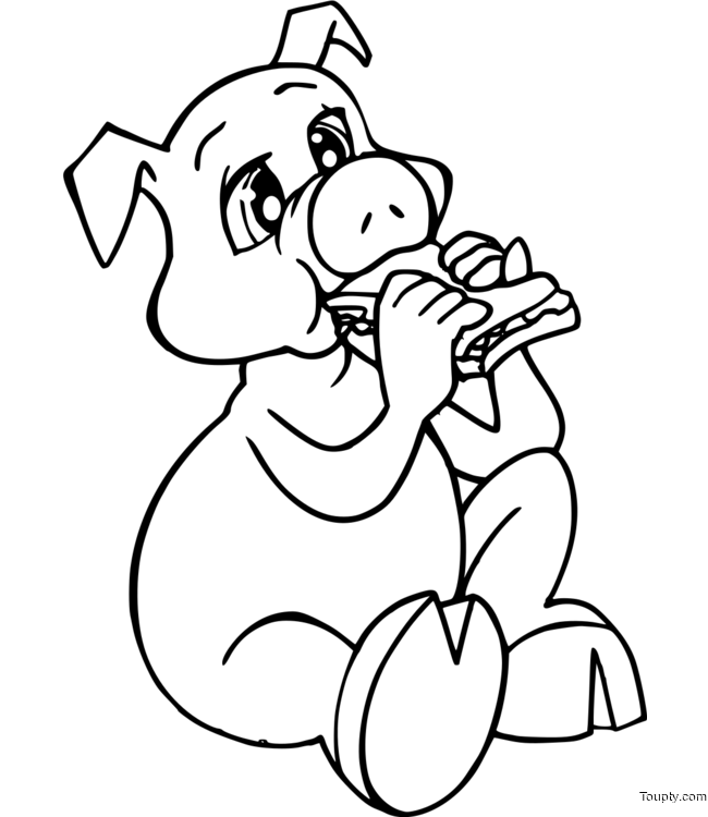 coloriage-cochon-mignon Page 2