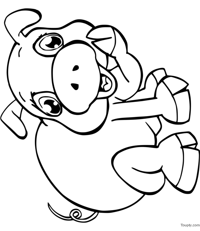 coloriage-cochon-mignon Page 3