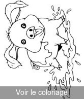 Coloriage Bébé Cochon dans la Boue | Toupty.com