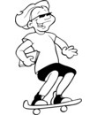 Collégienne en skateboard