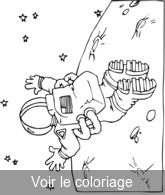 Coloriage un grand pas pour l'humanité | Toupty.com