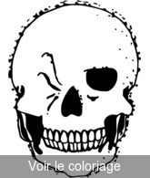 Coloriage Crâne avec un seul oeil | Toupty.com