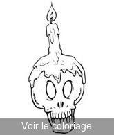 Coloriage Crâne pour Halloween | Toupty.com