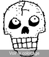 Coloriage Crâne fendu | Toupty.com