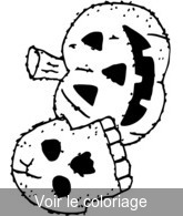 Coloriage Crâne et citrouille Halloween | Toupty.com
