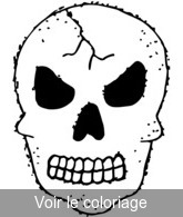 Coloriage Crâne qui montre des dents | Toupty.com