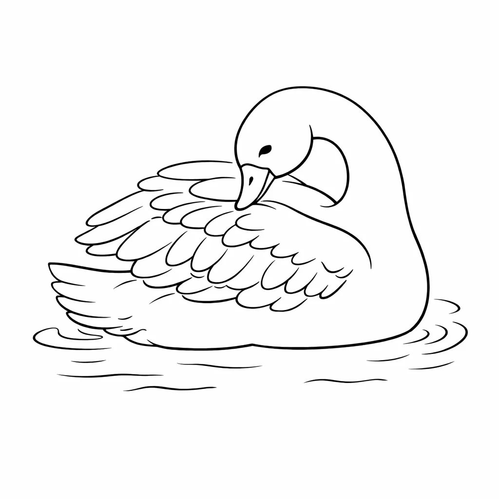 coloriage-cygne Page 11