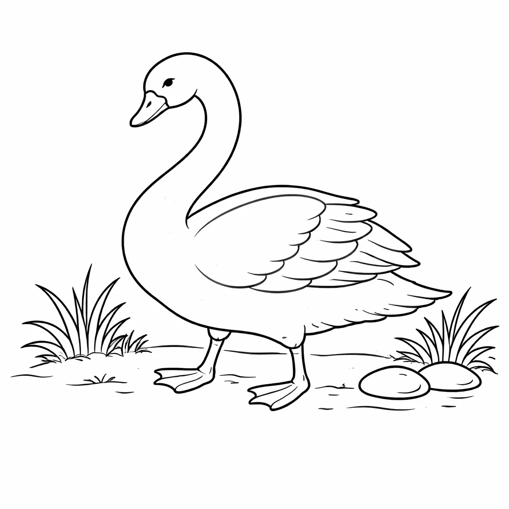 coloriage-cygne Page 12