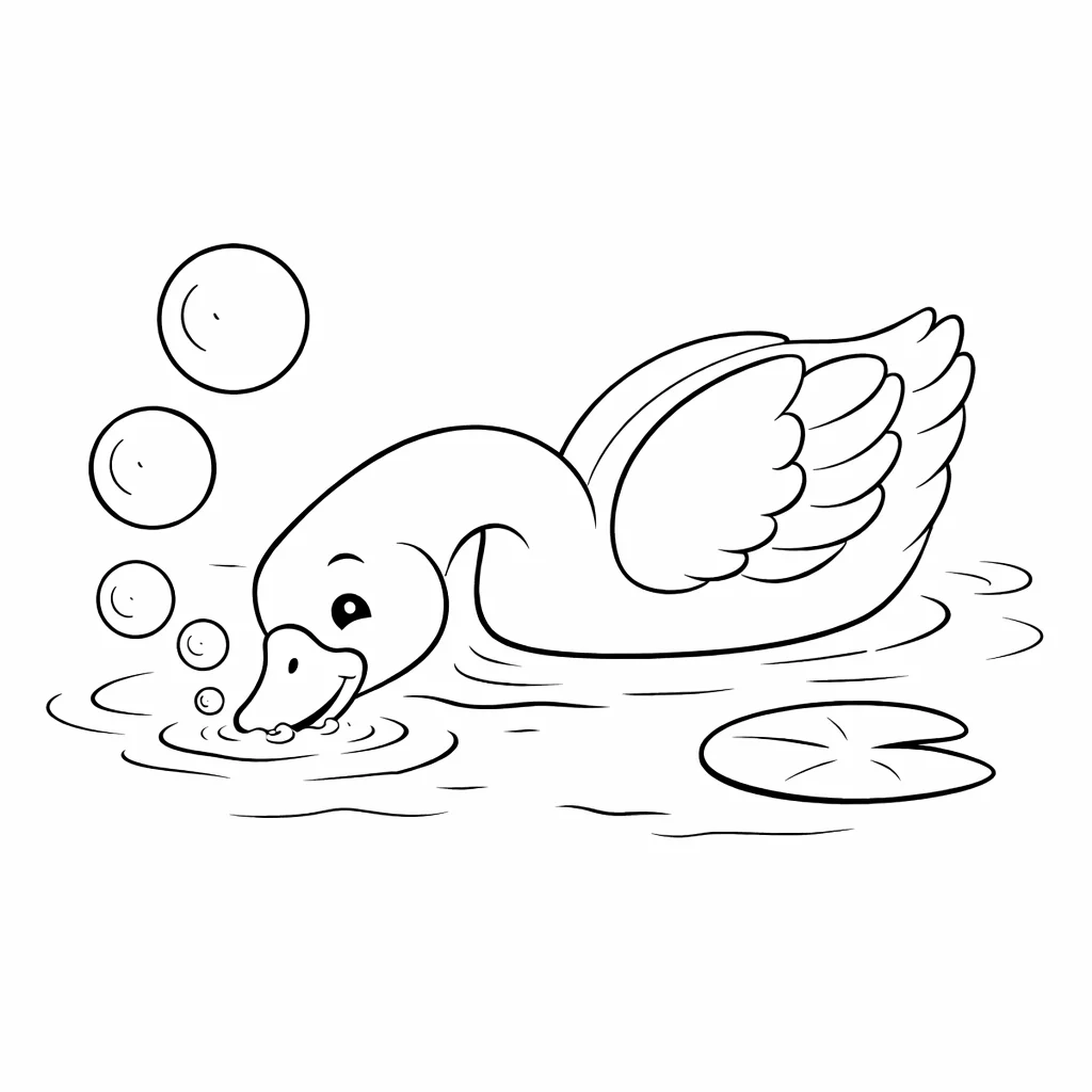 coloriage-cygne Page 14