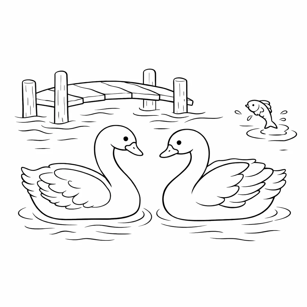 coloriage-cygne Page 15