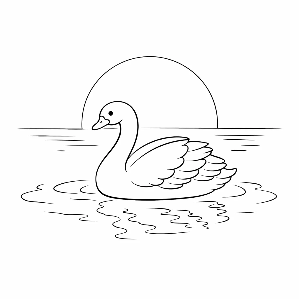 coloriage-cygne Page 16