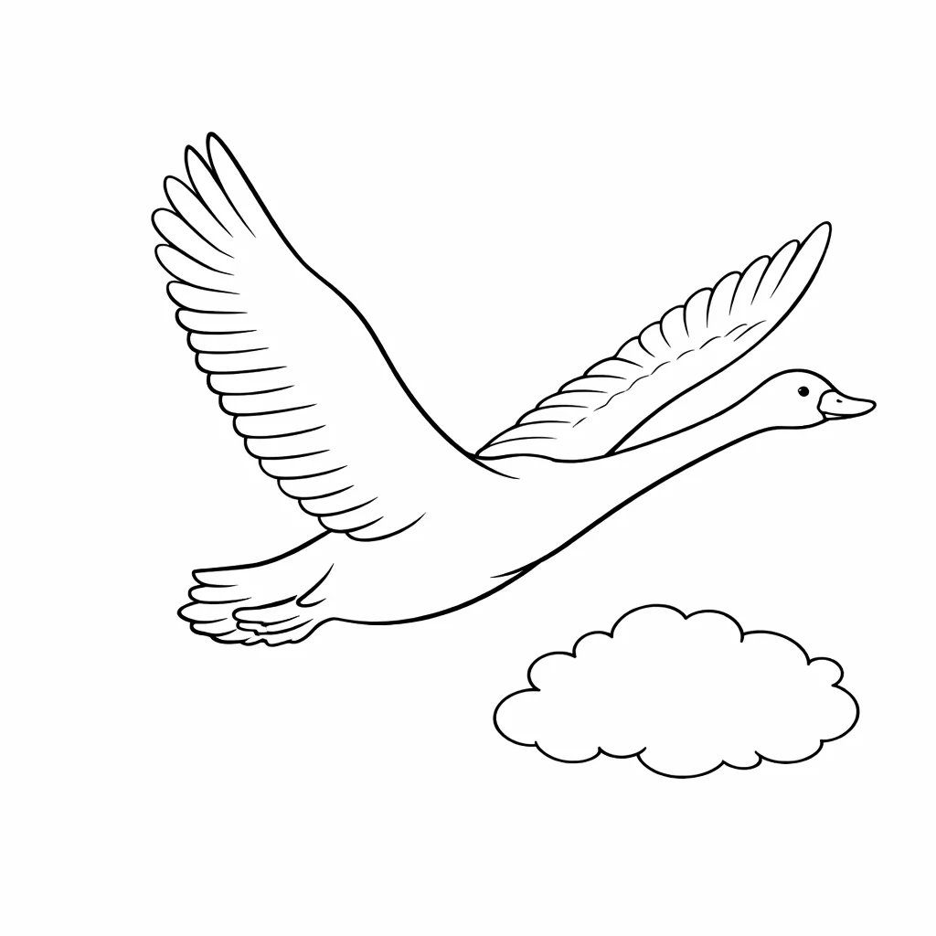 coloriage-cygne Page 8