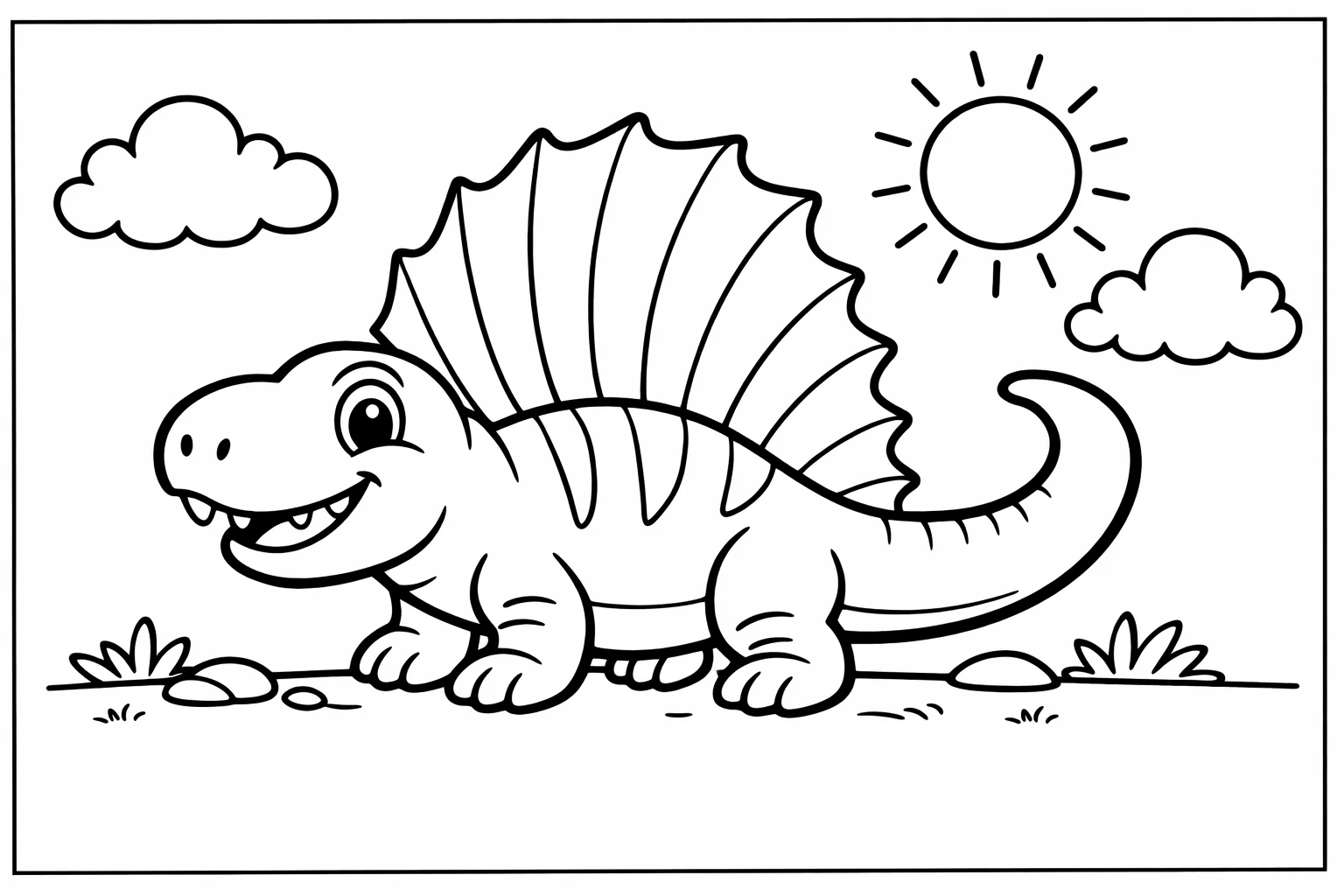 coloriage-dimetrodon Page 1