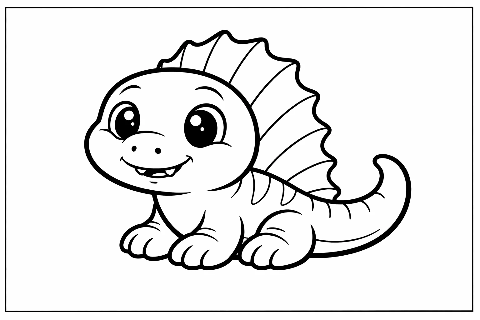 coloriage-dimetrodon Page 2