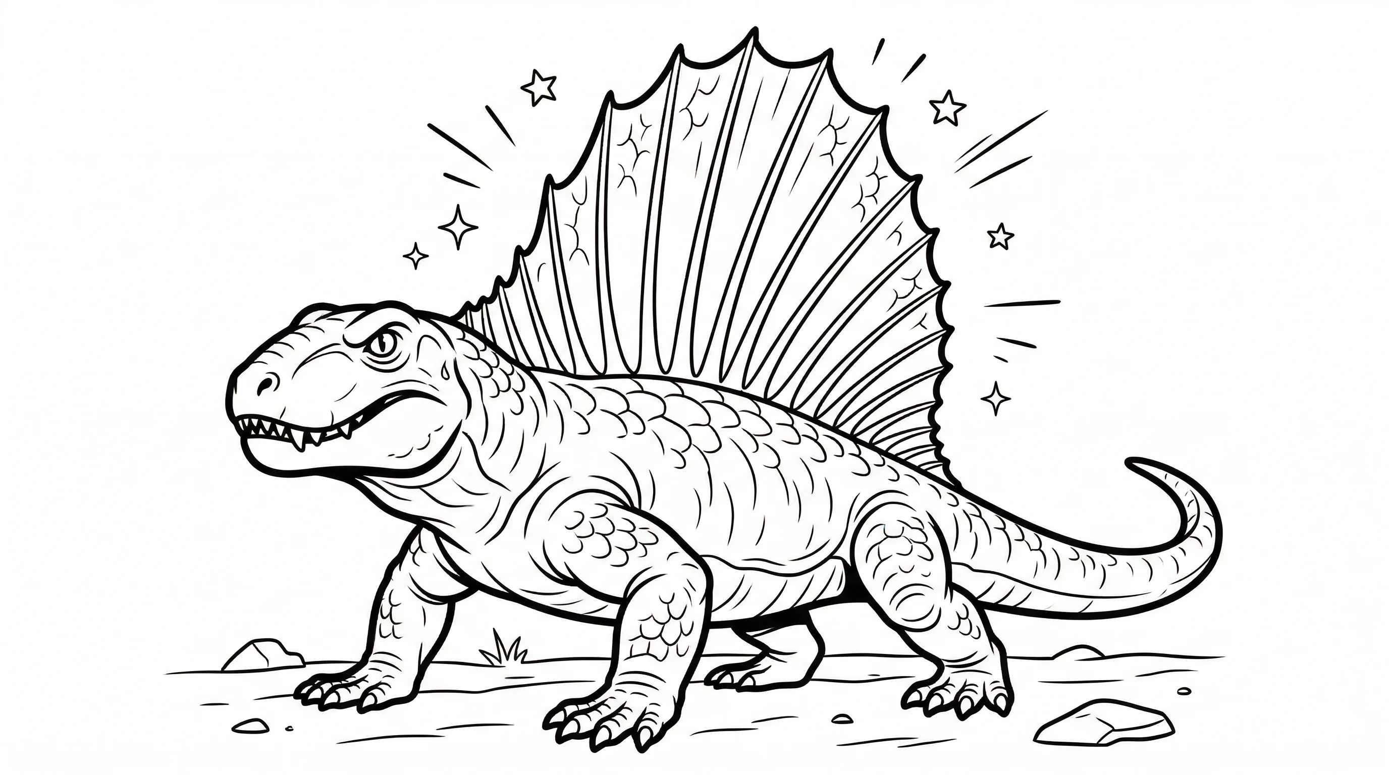 coloriage-dimetrodon Page 5
