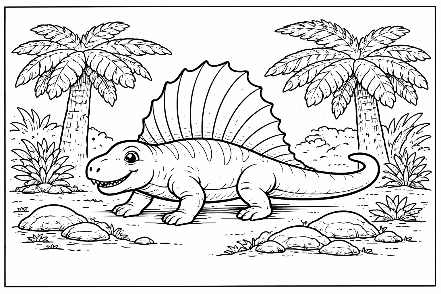 coloriage-dimetrodon Page 8