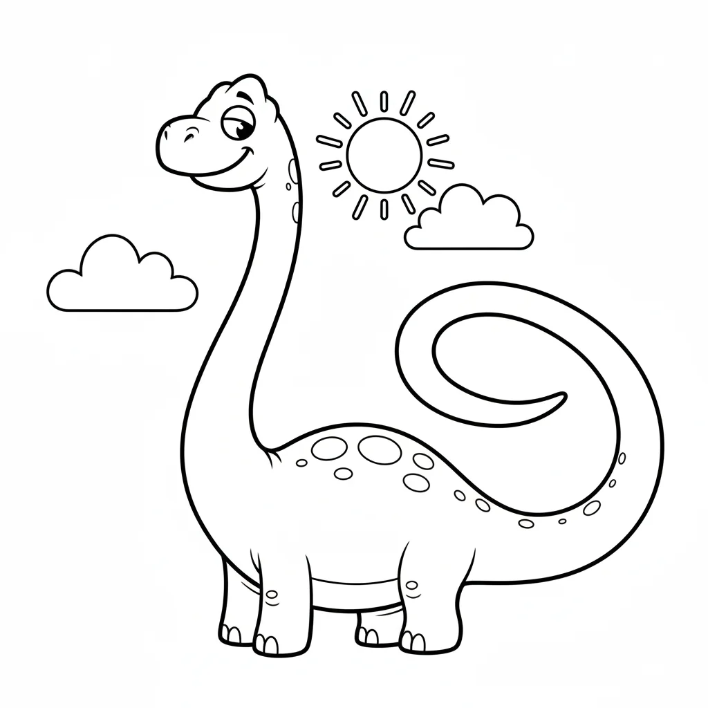 coloriage-diplodocus Page 2