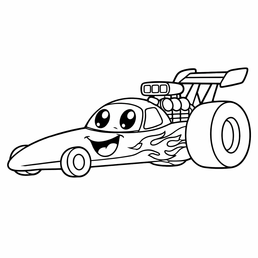 coloriage-dragster Page 1