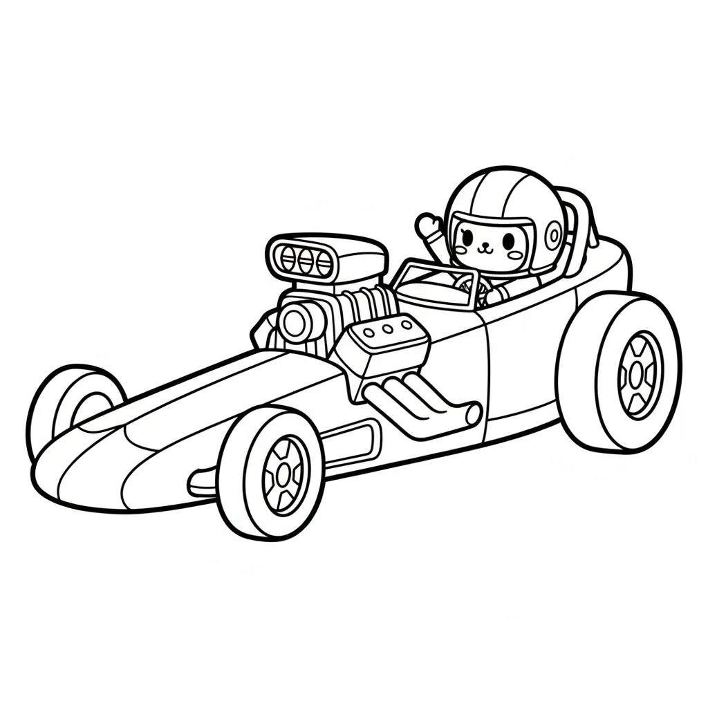 coloriage-dragster Page 5