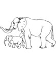 imprimer et colorier elephant