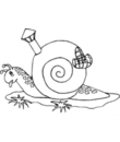 coloriage numero deux d'escargot a imprimer