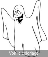 Coloriage Fantôme qui lève les bras | Toupty.com
