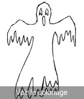 Coloriage Fantôme dans la nuit | Toupty.com