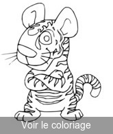 coloriage tigre cartoon