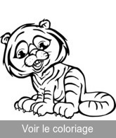 coloriage bebe tigre mignon