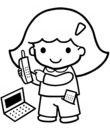 fille métier informaticienne ordinateur téléphone