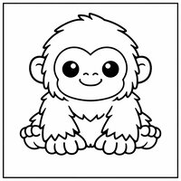 Coloriage gigantopitheque | Toupty.com