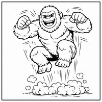 Coloriage gigantopitheque | Toupty.com