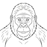 Coloriage gigantopitheque | Toupty.com