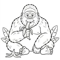 Coloriage gigantopitheque | Toupty.com