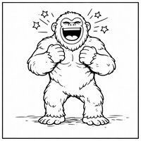 Coloriage gigantopitheque | Toupty.com