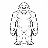 Coloriage gigantopitheque | Toupty.com