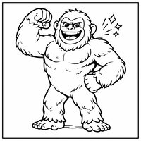 Coloriage gigantopitheque | Toupty.com