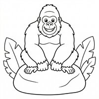 Coloriage gigantopitheque | Toupty.com