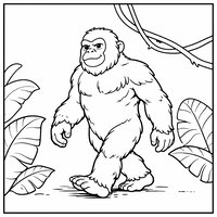 Coloriage gigantopitheque | Toupty.com