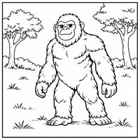 Coloriage gigantopitheque | Toupty.com