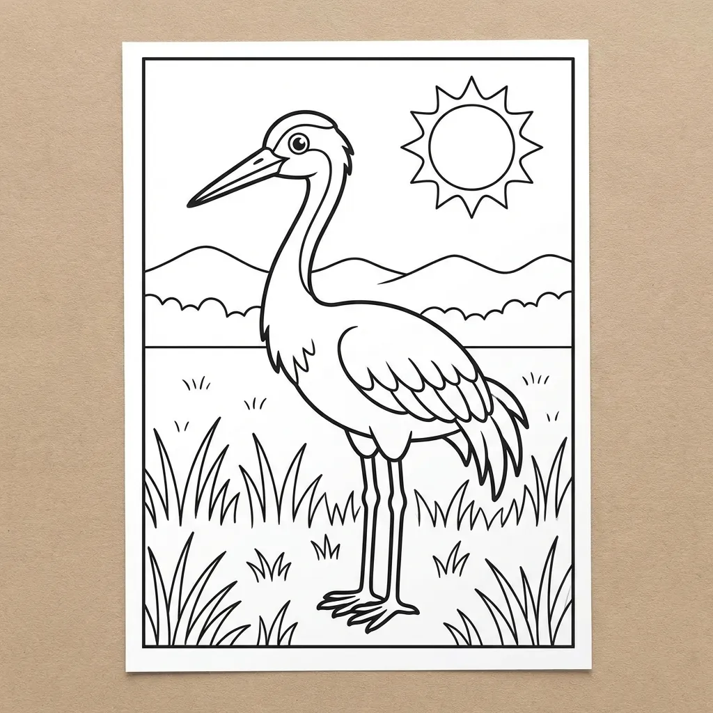 coloriage-grue Page 13