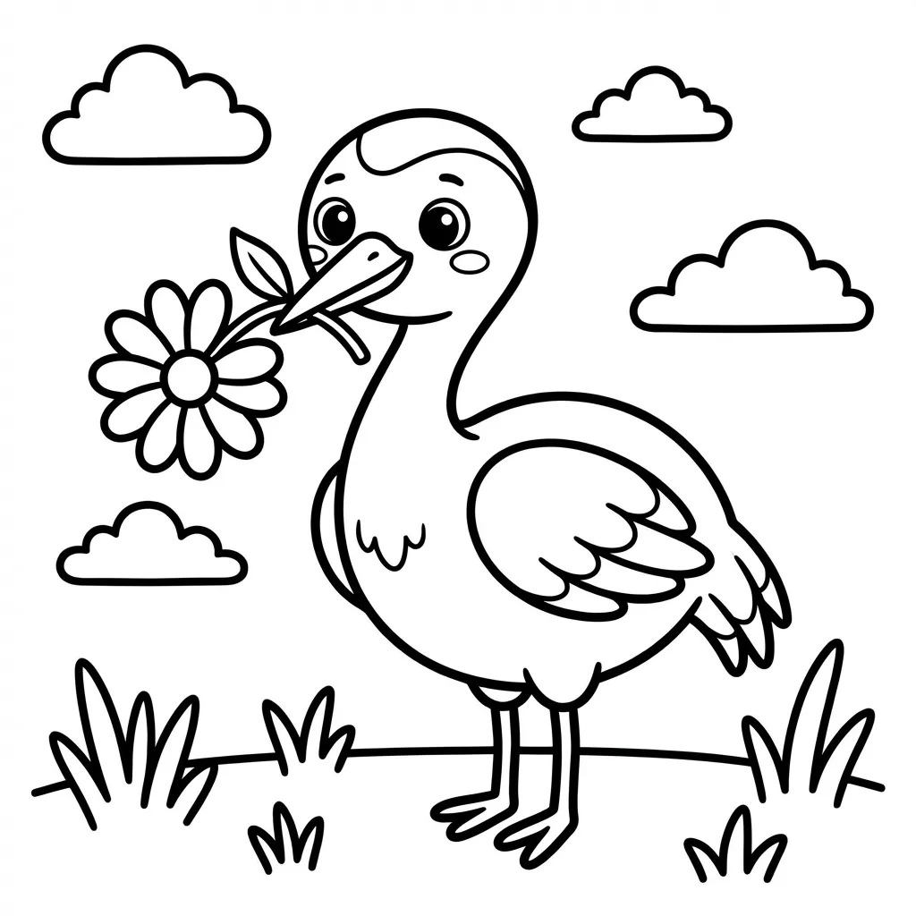 coloriage-grue Page 15